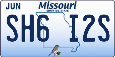 MO license plate SH6I2S