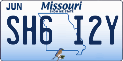 MO license plate SH6I2Y