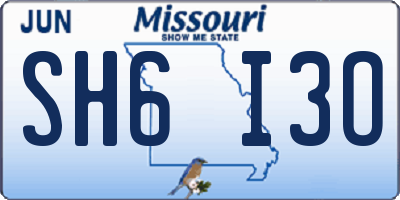MO license plate SH6I3O