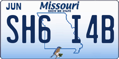 MO license plate SH6I4B