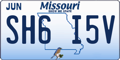 MO license plate SH6I5V