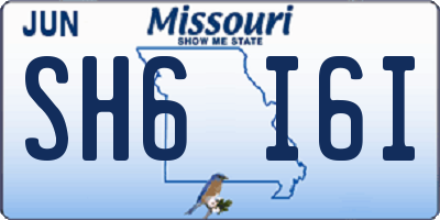 MO license plate SH6I6I