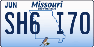 MO license plate SH6I7O