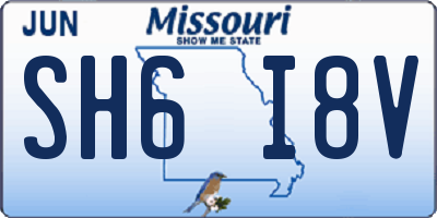 MO license plate SH6I8V