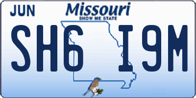 MO license plate SH6I9M