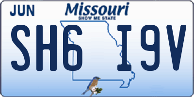 MO license plate SH6I9V
