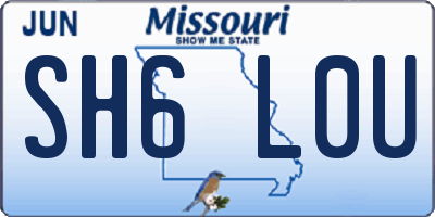 MO license plate SH6L0U