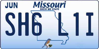 MO license plate SH6L1I