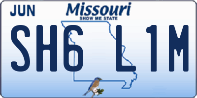 MO license plate SH6L1M