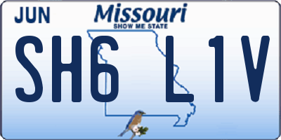 MO license plate SH6L1V