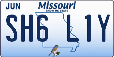 MO license plate SH6L1Y