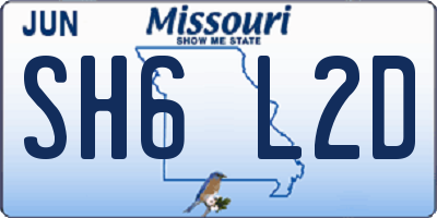 MO license plate SH6L2D