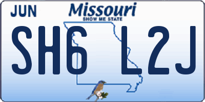 MO license plate SH6L2J