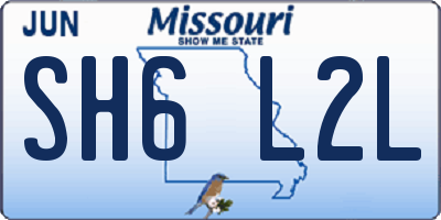 MO license plate SH6L2L