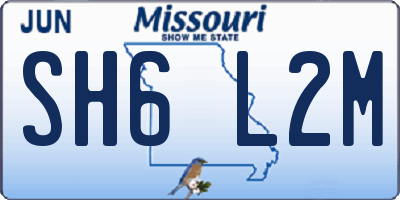 MO license plate SH6L2M
