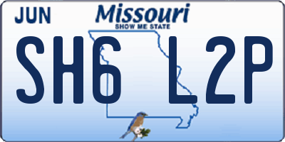 MO license plate SH6L2P