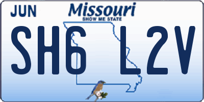 MO license plate SH6L2V