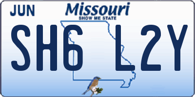 MO license plate SH6L2Y