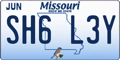 MO license plate SH6L3Y
