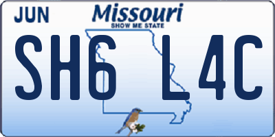 MO license plate SH6L4C