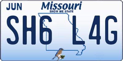 MO license plate SH6L4G