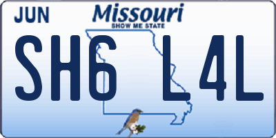 MO license plate SH6L4L