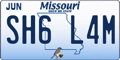 MO license plate SH6L4M