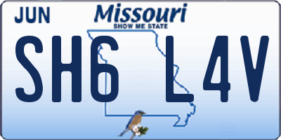 MO license plate SH6L4V
