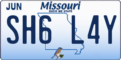 MO license plate SH6L4Y