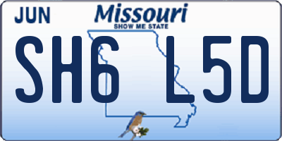 MO license plate SH6L5D