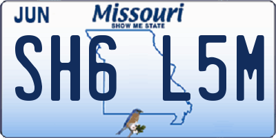 MO license plate SH6L5M