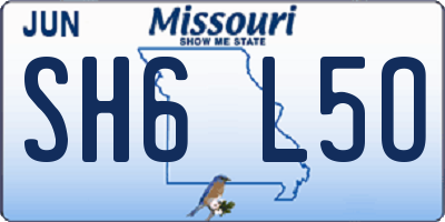 MO license plate SH6L5O