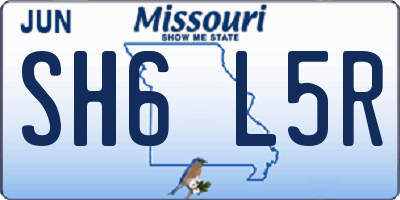 MO license plate SH6L5R