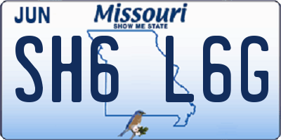 MO license plate SH6L6G