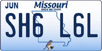 MO license plate SH6L6L