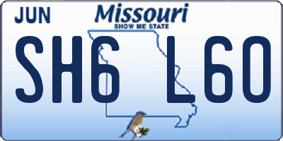 MO license plate SH6L6O