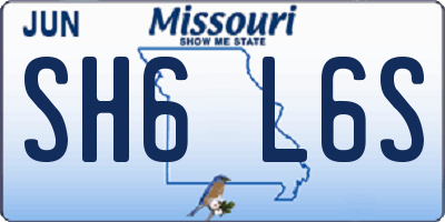 MO license plate SH6L6S