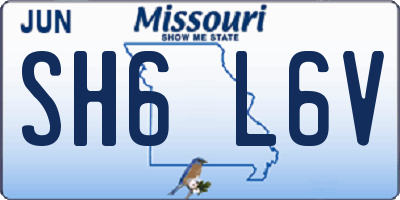 MO license plate SH6L6V