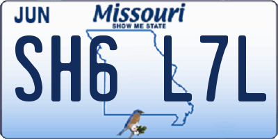 MO license plate SH6L7L