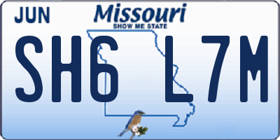 MO license plate SH6L7M