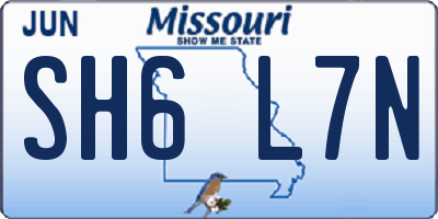 MO license plate SH6L7N