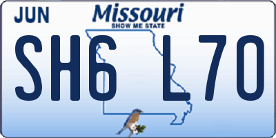 MO license plate SH6L7O