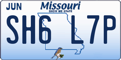 MO license plate SH6L7P