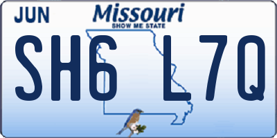 MO license plate SH6L7Q