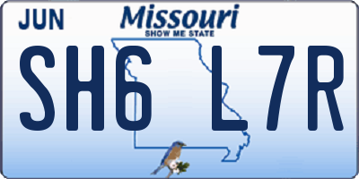 MO license plate SH6L7R