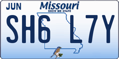 MO license plate SH6L7Y