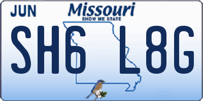 MO license plate SH6L8G