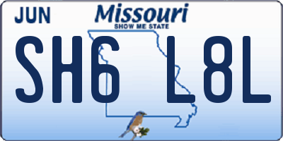 MO license plate SH6L8L