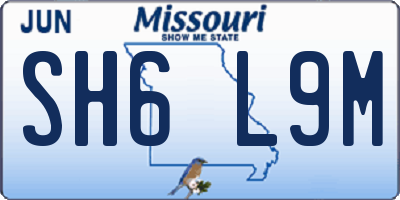 MO license plate SH6L9M