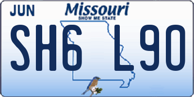 MO license plate SH6L9O